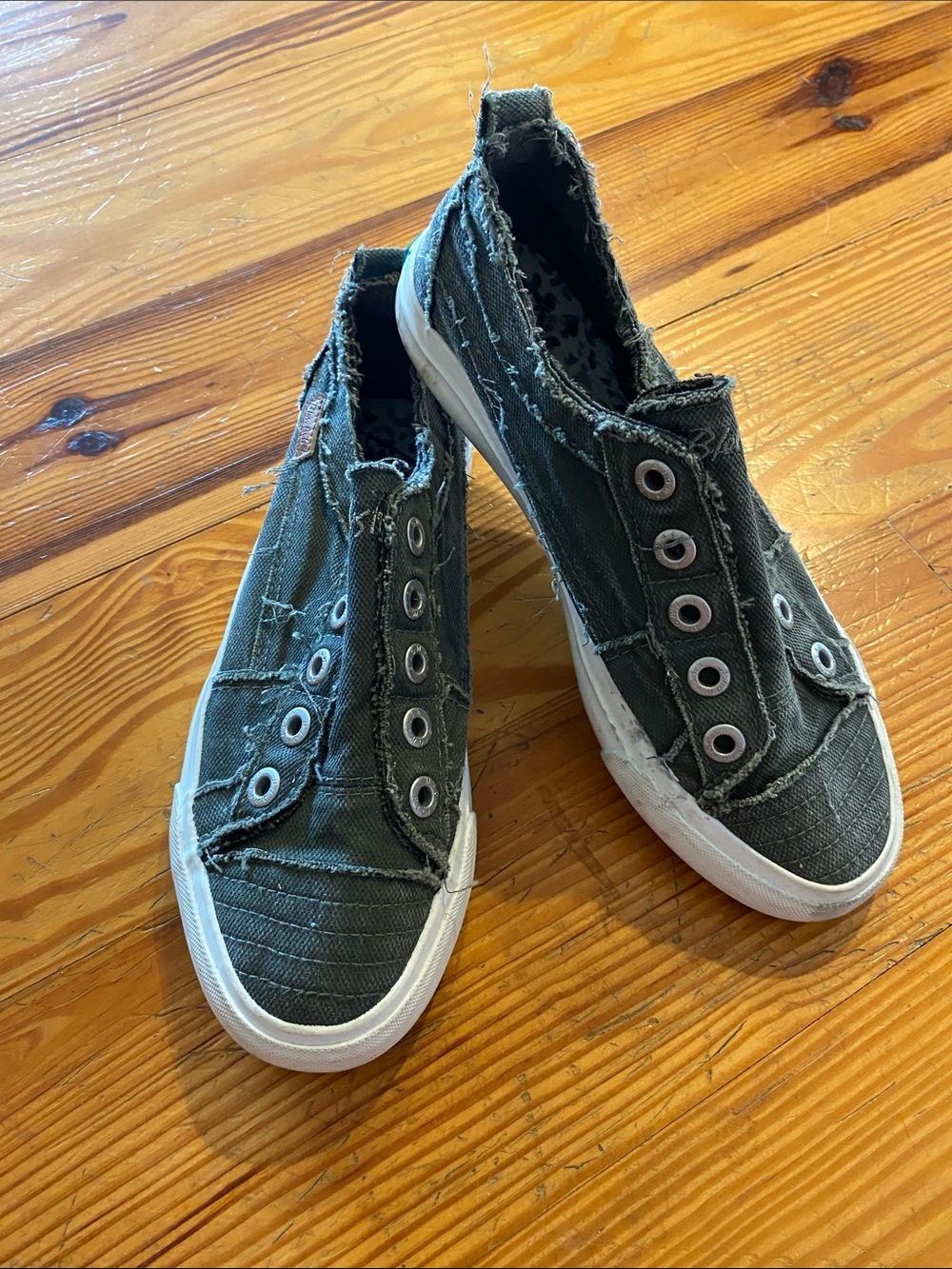Blowfish Olive Green Slip-On Canvas Sneakers